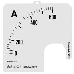 Skiptiskali, 0 - 600 A, 96 x 96 mm vörumynd