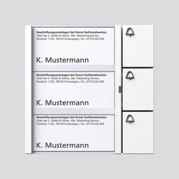 Hnappaeining f. brautarkerfi, 3 hn., hvít vörumynd