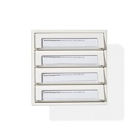 Hnappaeining, 4 hnappar, hvít vörumynd