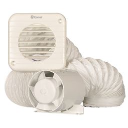 Vifta í stokk 100 mm með barka vörumynd