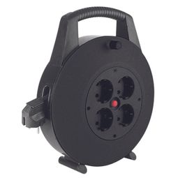 Framleng.snúra á tromlu 10m, Svart vörumynd