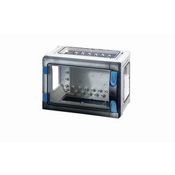 Plastkassi glær hurð st. 1 með handfangi vörumynd