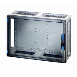 Plastkassi glær hurð st. 4 með handfangi vörumynd