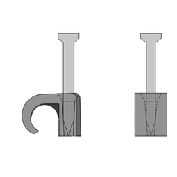 Strengspenna m. nagla 8-12mm ljósgrá (100) vörumynd