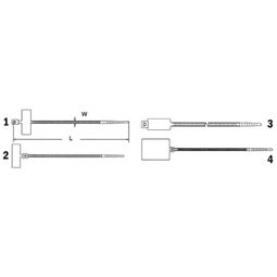Strengbönd m. merkisp. 2,5x130 (100) vörumynd