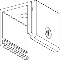 Loftaklemma ál hvít H=29mm vörumynd