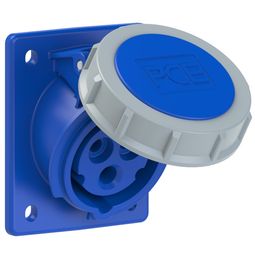CEE-tengill innfelldur (70x85) 3p 16A IP67 - Blár vörumynd