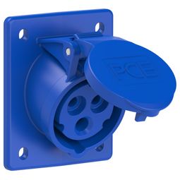 CEE-tengill innfelldur (70x85) 3p 16A IP44 - Blár vörumynd