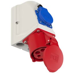 CEE veggtengill, 5p 32A + Schuko 16A IP44 vörumynd