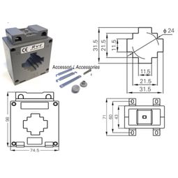 Straumspennir, 400 / 5 A, gat 32 / 30 x 25 mm vörumynd