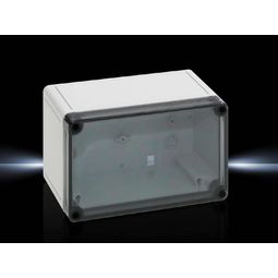 Tengibox PK, 65 x 65 x 81 mm, glært lok, IP 66 vörumynd