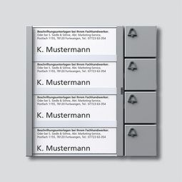 Hnappaeining f. brautarkerfi, 4 hn., silfurlituð vörumynd