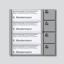 Hnappaeining f. brautarkerfi, 4 hn., títangrá vörumynd