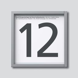 Upplýsingaskilti, silfurlitað vörumynd