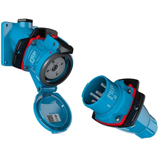 Vegghús, DSN3, plast, blátt, 30 gr., f. M20 nippil vörumynd - mynd 1 af 2