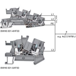 Raðtengi iPo Insta 2,5-4 q, PE-L-L, 24 A, 400 V vörumynd