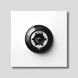 Myndavél f. brautarkerfi, 180°, hvít vörumynd