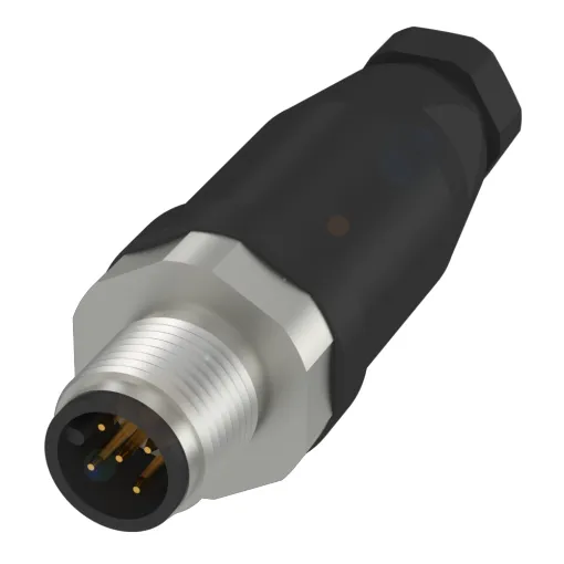 Tengi, M12, beint kt 5p A, ryðfrí ró vörumynd - mynd 1 af 2