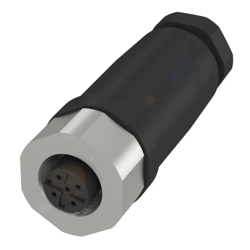 Tengi, M12, beint kvt 5p A, ryðfrí ró vörumynd - mynd 1 af 2