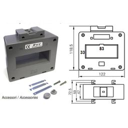 Straumspennir, 2000 / 5 A, gat 30 / 80 x 30 mm vörumynd