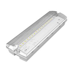 Neyðarlampi LED Út/Exit með miða IP65 vörumynd