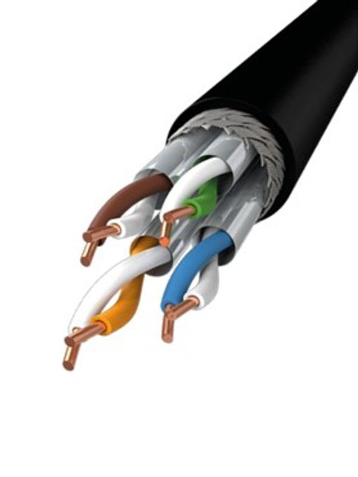 4x2xAWG24/1 CAT 6 S/FTP LSZH-SHF1 Sort vörumynd - mynd 1 af 1