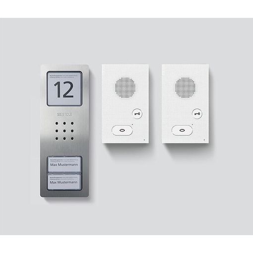 Dyrasímasett m. 2 innitækjum, stál vörumynd - mynd 1 af 1