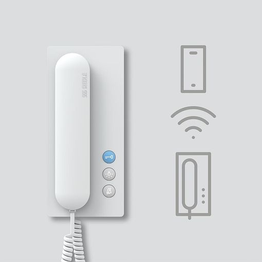 Innitæki IQ BTS, brautarkerfi, hvítt, Siedle App vörumynd - mynd 1 af 1