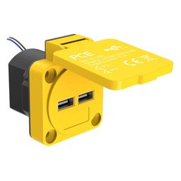 Hleðslutengill USB gerð A 2x5V(2,1A) f. vinnutöfl. vörumynd