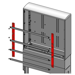 Lóðrétt slá DCW fyrir festisett, með róm og boltum vörumynd
