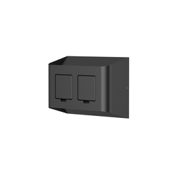 Útiljós Sögne m. tenglum, 10W LED, IP44, sv. vörumynd