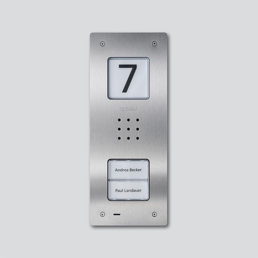 Útistöð, 2 hn. f. brautarkerfi, burstað stál. vörumynd - mynd 1 af 1