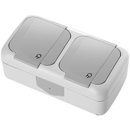 Tengill tvöfaldur, áfelldur, láréttur, IP 54, 16 A vörumynd