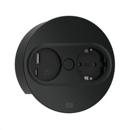 TWIST2 í borð (1) + 2xUSB A/C  matt svart vörumynd