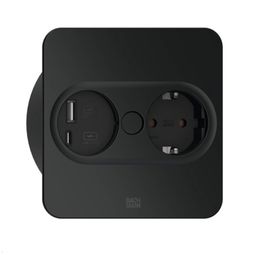 TWIST2 í borð ferk. (1) + 2xUSB A/C matt svart vörumynd