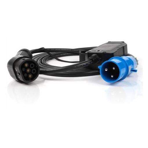 Hleðslutæki 1F, 8-16A. T2, 5m, CEE kló vörumynd - mynd 1 af 3