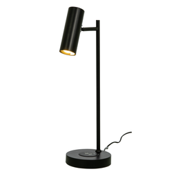 Borðlampi TABELA 10W m. þráðl. hleðslu og USB, sv. vörumynd