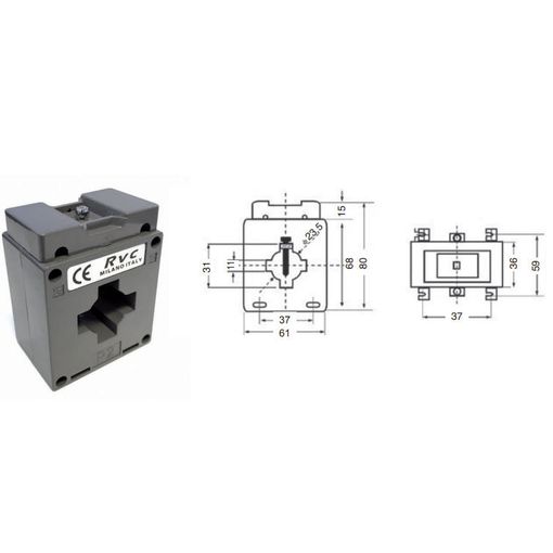 Straumspennir, 150 / 5 A, gat 21 / 30 x 10 mm vörumynd - mynd 1 af 1