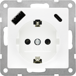 Tengill DELTA i-system títanhvítur, 16 A, USB C+A vörumynd