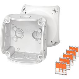 Tengidós 84x84x55 mm grá með tengjum IP 66 vörumynd