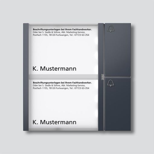 Hnappaeining f. brautarkerfi, 2 hn., dökkgrá vörumynd - mynd 1 af 1