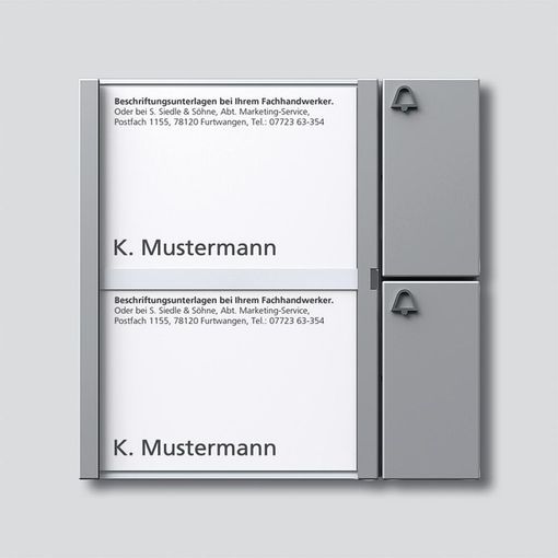 Hnappaeining, 2 hnappar, silfurlituð, LED vörumynd - mynd 1 af 1