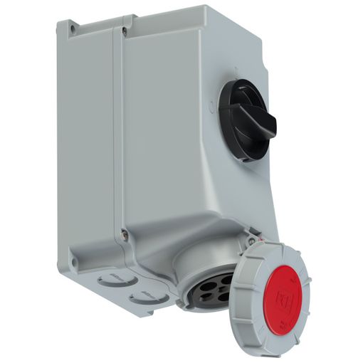 CEE-veggtengill m/rofa, 5p, 63A, IP67 vörumynd - mynd 1 af 1