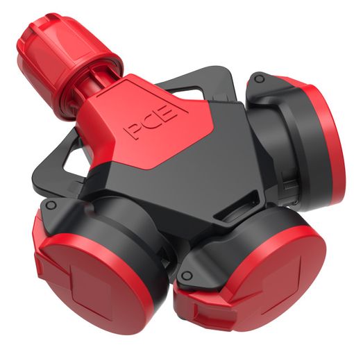 Taugarþrítengill  m/loki IP54 16A f. 3. fasa kapal vörumynd - mynd 1 af 3