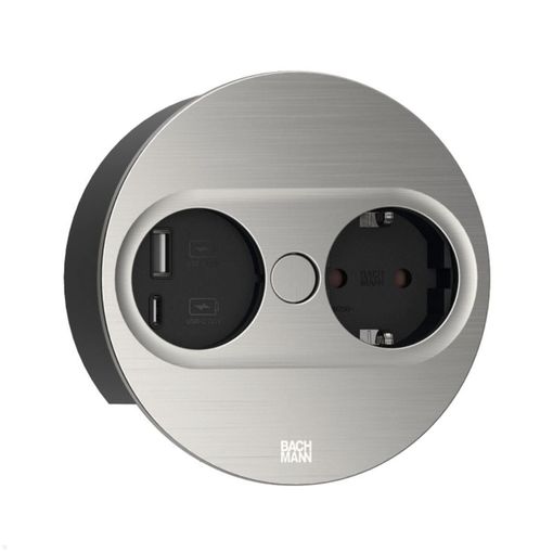 TWIST2 í borð (1) + 2xUSB A/C stálútlit vörumynd - mynd 1 af 3