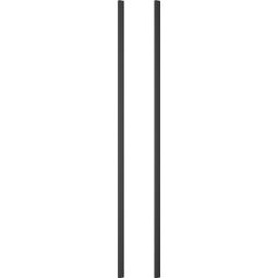 Hliðarlistar f. helluborð, Neff, Sv./stál, 52,6 sm vörumynd