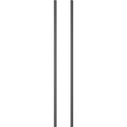 Hliðarlistar f. helluborð, Neff, Svartir, 52,6 sm vörumynd