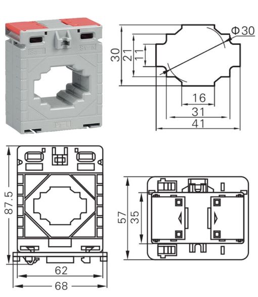 Straumspennir, 300 / 5 A, gat 30 / 40 x 10 mm vörumynd - mynd 1 af 1