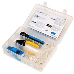 Tengisett - RJ45 gegnumgangs, 50 Cat.6 og 50 Cat.5 vörumynd