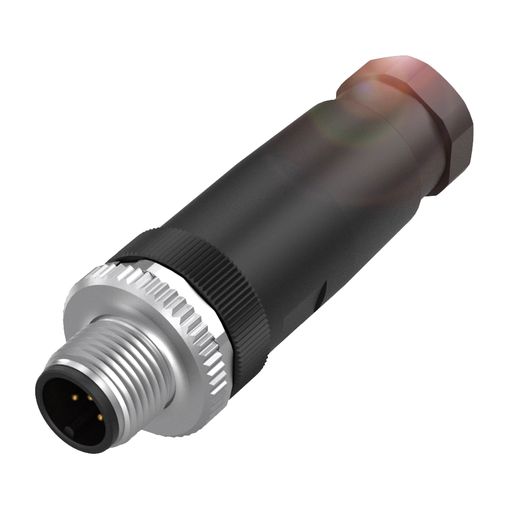 Tengi, 4 pinna, karl, M12 beint vörumynd - mynd 1 af 2